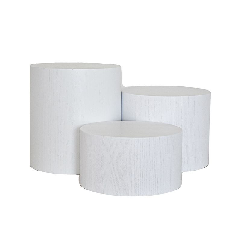 Yegam - Alzata cilindrica in legno bianco 223 x 240 mm