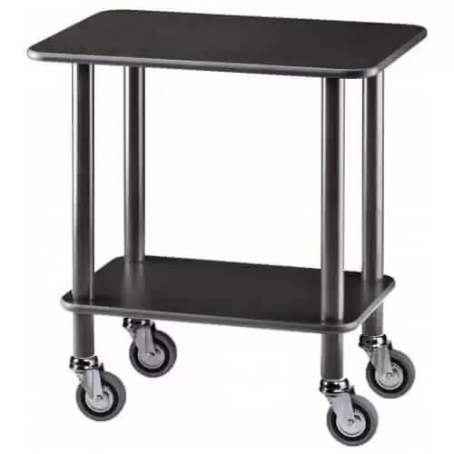 Forcar - Carrello Guéridon 2 piani 70 x 50 cm Nero