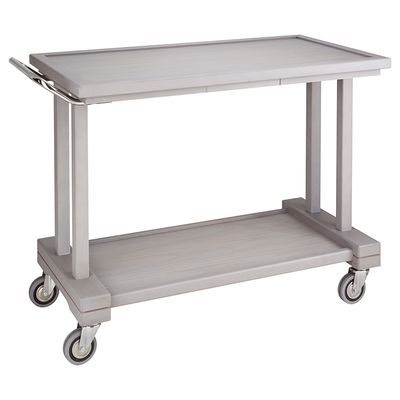 Forcar - Carrello di servizio in legno 2 piani 115 x 55 cm Grigio Cenere