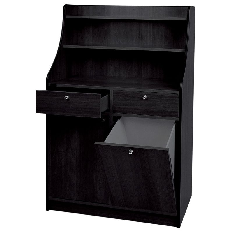 Forcar - Serviceschrank aus Holz 90 x 48 cm Schwarz