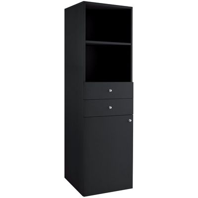 Forcar - Mobile di servizio in legno alto 45 x 49 cm Nero
