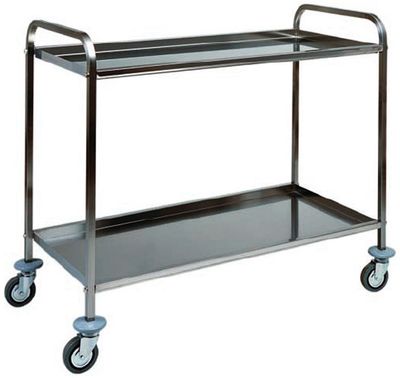 Forcar - Carrello di servizio 2 ripiani 100 x 70 cm