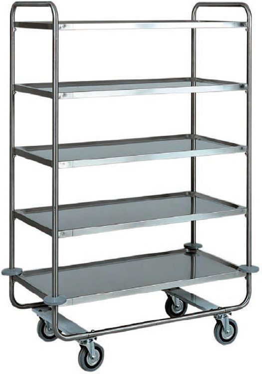Forcar - Carrello di servizio per trasporto pesante 5 ripiani 110 x 60 cm