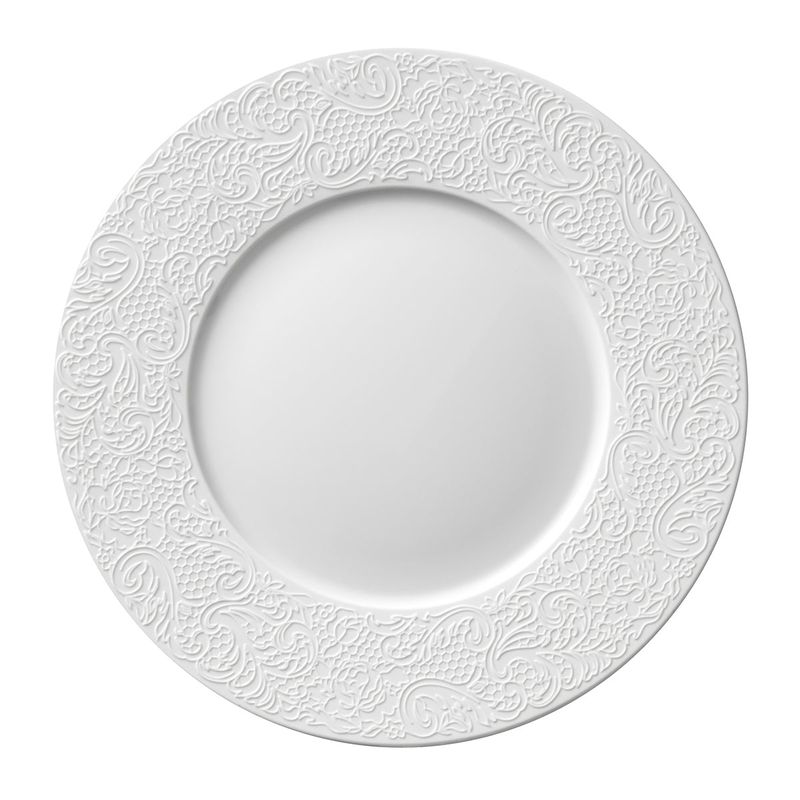 Degrenne - Piatto piano 28 cm Collection L Couture Bianco