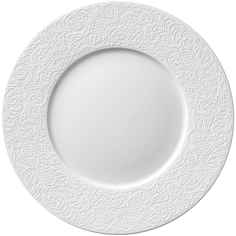 Degrenne - Piatto piano 32 cm Collection L Couture Bianco