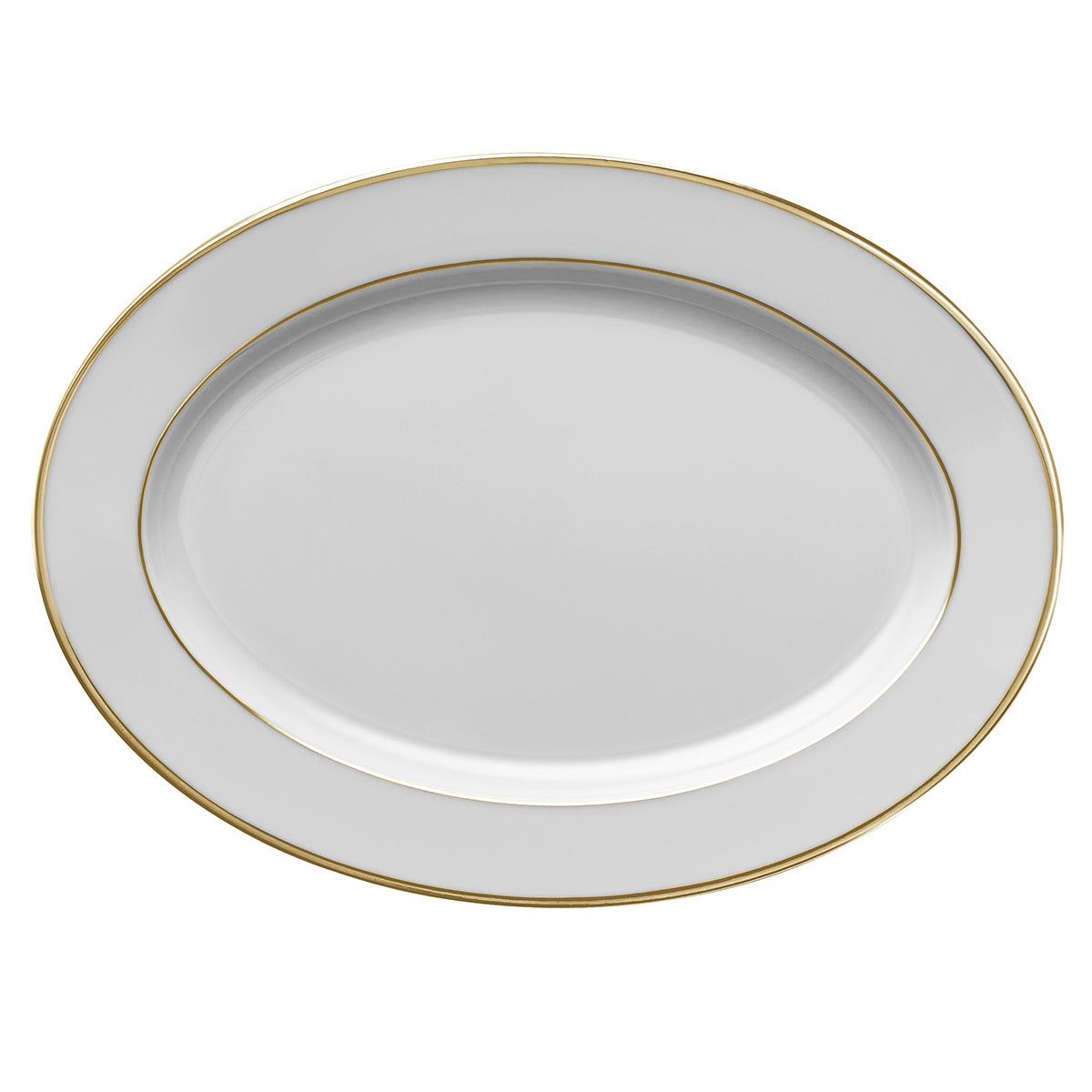 Degrenne - Oval Plate 36.5 x 26.5 cm Gold Trim