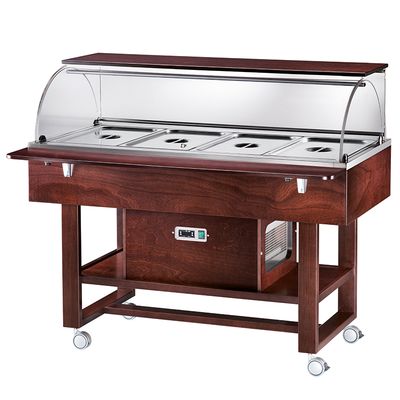 Forcar - Carrello refrigerato in legno 4 x GN 1/1 Wenge