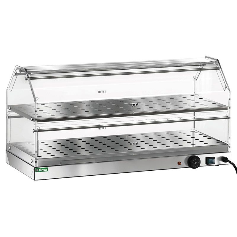 Forcar - Vetrina riscaldata 2 piani 85 x 35 cm 400 W