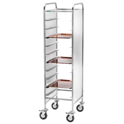 Forcar - Carrello portavassoi rinforzati GN 1/1 per 10 vassoi 45 x 62 cm Inox