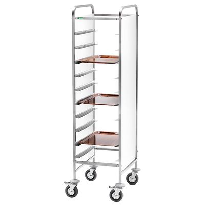 Forcar - Carrello portavassoi rinforzati GN 1/1 per 10 vassoi 45 x 62 cm Bianco