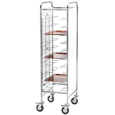 Forcar - Universal-Tablett Wagen für 10 Tabletts 55 x 62 cm Weiß