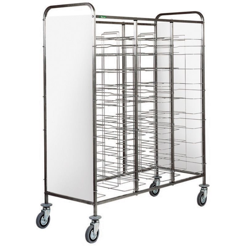 Forcar - Carrello portavassoi universali per 30 vassoi 138 x 62 cm Bianco