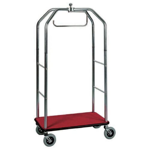 Forcar - Carrello portavaligie e portabiti 95 x 55 x 190 cm Rosso