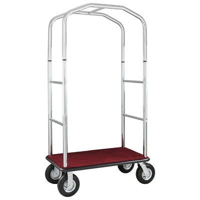 Forcar - Carrello portavaligie e portabiti 95 x 55 x 183 cm Rosso