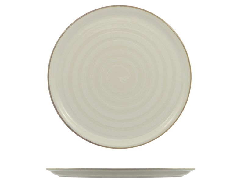 Saturnia - Piatto pizza 33 cm Vortex Bianco