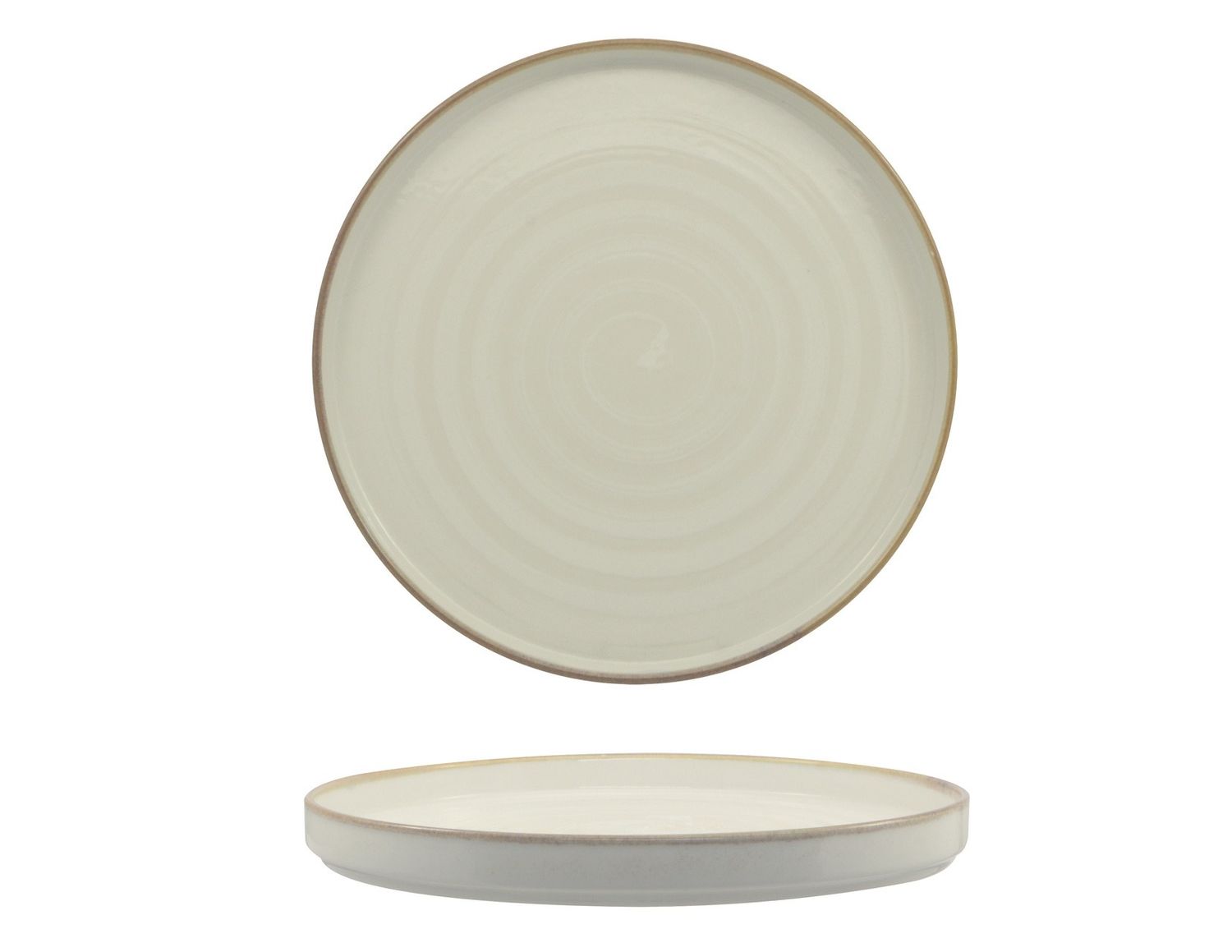 Saturnia - Piatto piano nordic 28 cm Vortex Bianco