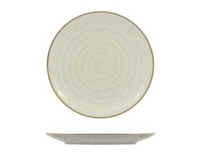 Saturnia - Piatto piano 26 cm Vortex Bianco