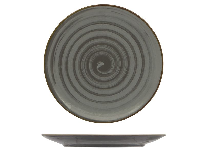 Saturnia - Piatto frutta 21 cm Vortex Grigio