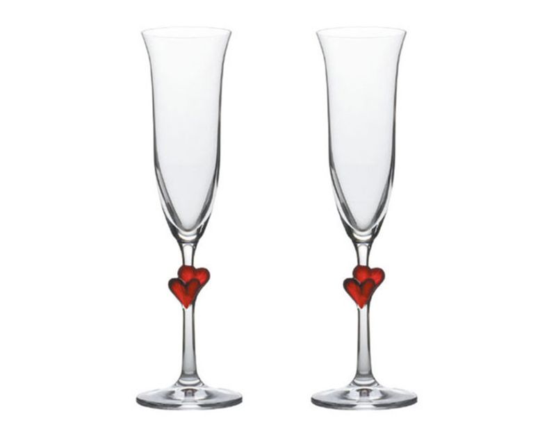 Set 2 Flute Cuore Rosso 17,5 cl L&#39;Amour - Stölzle Lausitz