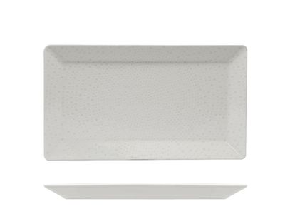 Saturnia - Rechteckige Platte 29 x 17,5 cm Nail Weiß