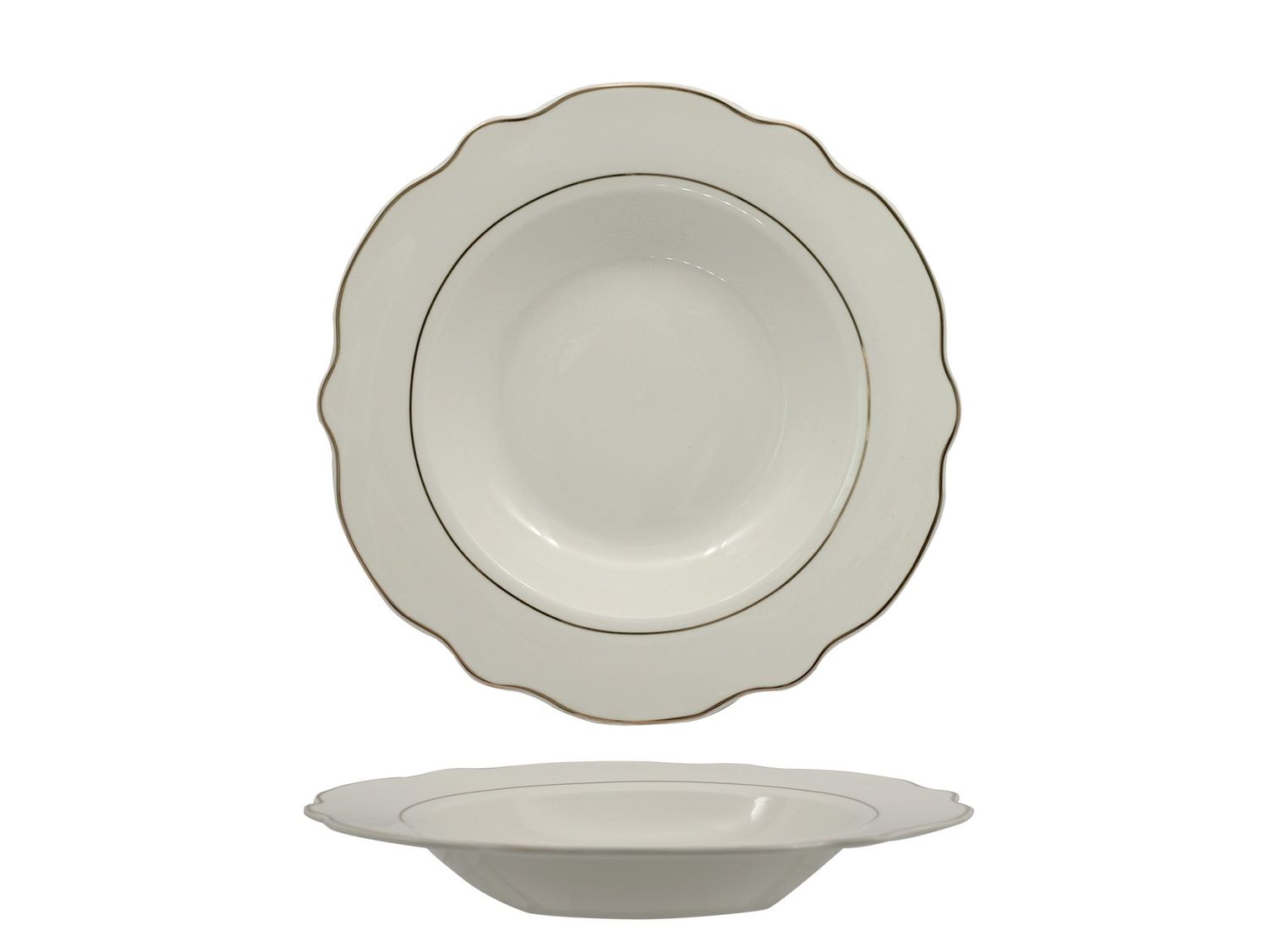Feng - Piatto fondo 22 cm Grace Filo Oro