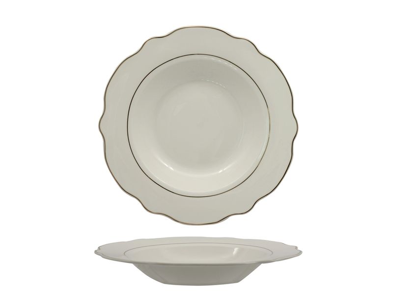 Feng - Piatto fondo 22 cm Grace Filo Oro