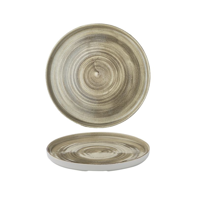 Churchill - Piatto con bordo verticale 26 cm Patina Antique Taupe