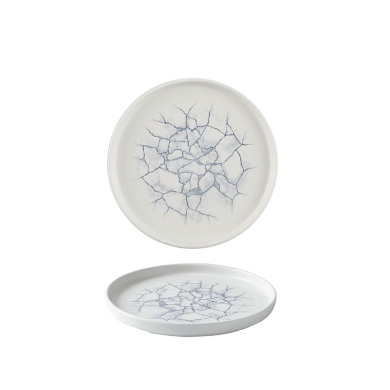 Churchill - Piatto con bordo verticale 21 cm Kintsugi Pearl Grey Studio Prints