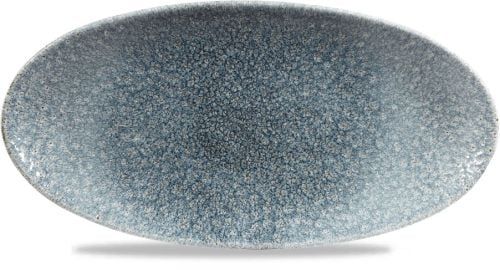 Churchill - Piatto ovale 29,9 x 15 cm Raku Topaz Blue Studio Prints