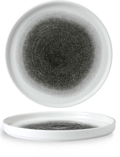 Churchill - Piatto con bordo verticale 26 cm Raku Quartz Black Studio Prints