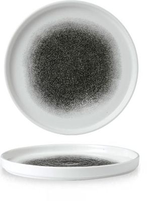 Churchill - Piatto con bordo verticale 21 cm Raku Quartz Black Studio Prints