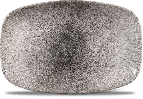 Churchill - Piatto oblungo 23,7 x 15,7 cm Raku Quartz Black Studio Prints