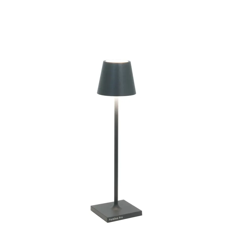 Lampada da tavolo 27,5 x 7 cm Poldina Micro Grigio Scuro- Zafferano