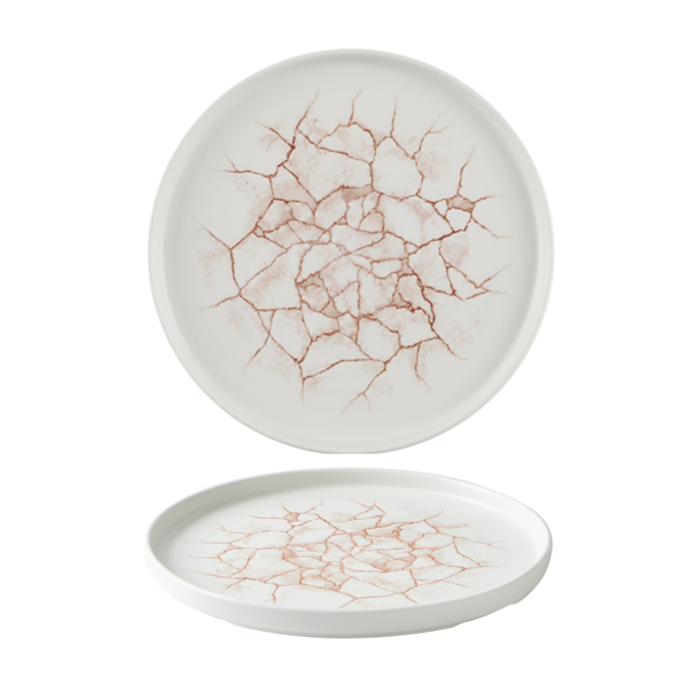 Churchill - Piatto con bordo verticale 21 cm Kintsugi Coral Studio Prints