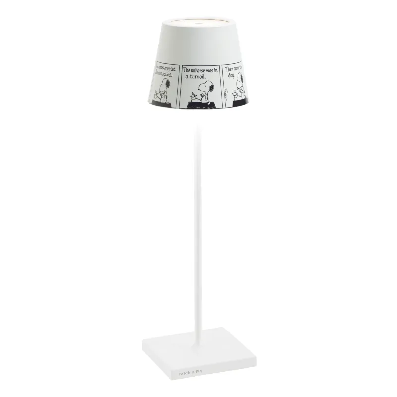 Lampada da tavolo 38 x 11 cm Poldina x Peanuts Strip Bianco - Zafferano