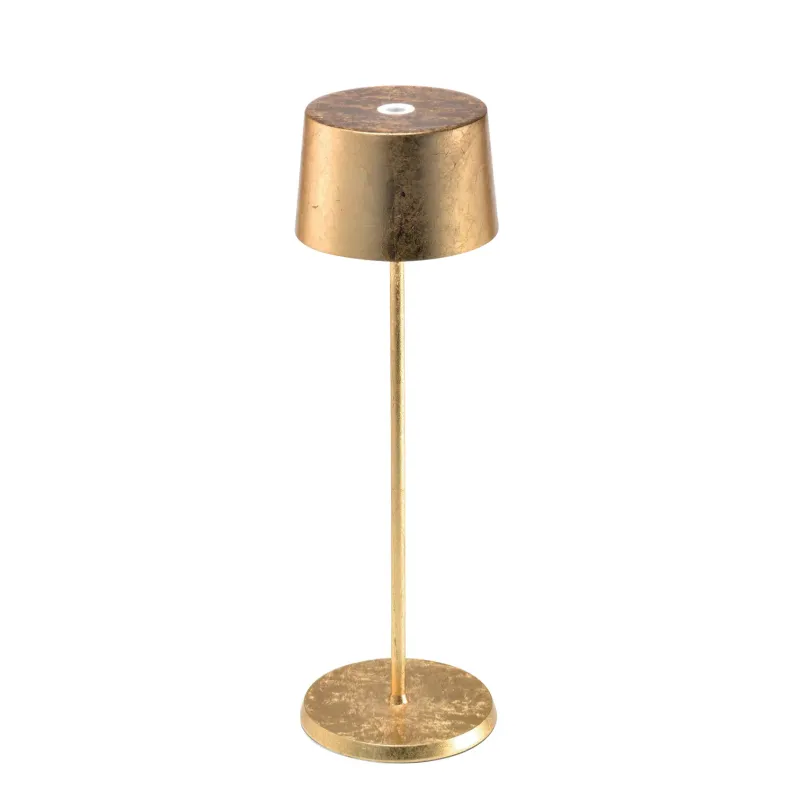 Lampada da tavolo 35 x 11 cm Olivia Foglia Oro - Zafferano