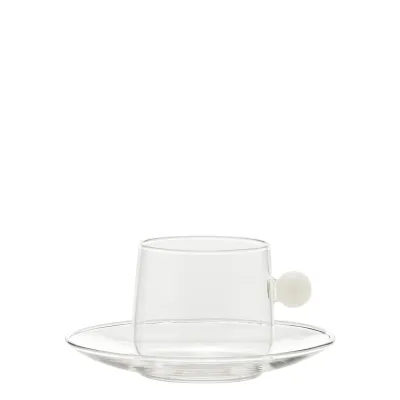 Tazza da tè con piattino 22 cl Bilia Bianco - Zafferano