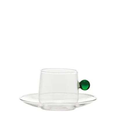 Tazza da tè con piattino 22 cl Bilia Verde - Zafferano
