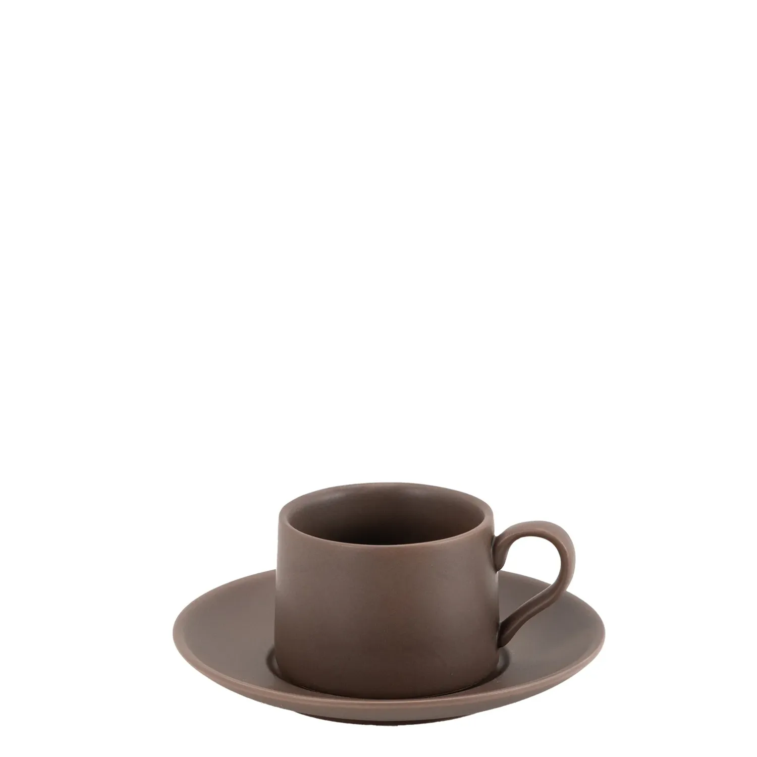 Espresso cup and saucer 8 cl Levante Brown - Zafferano
