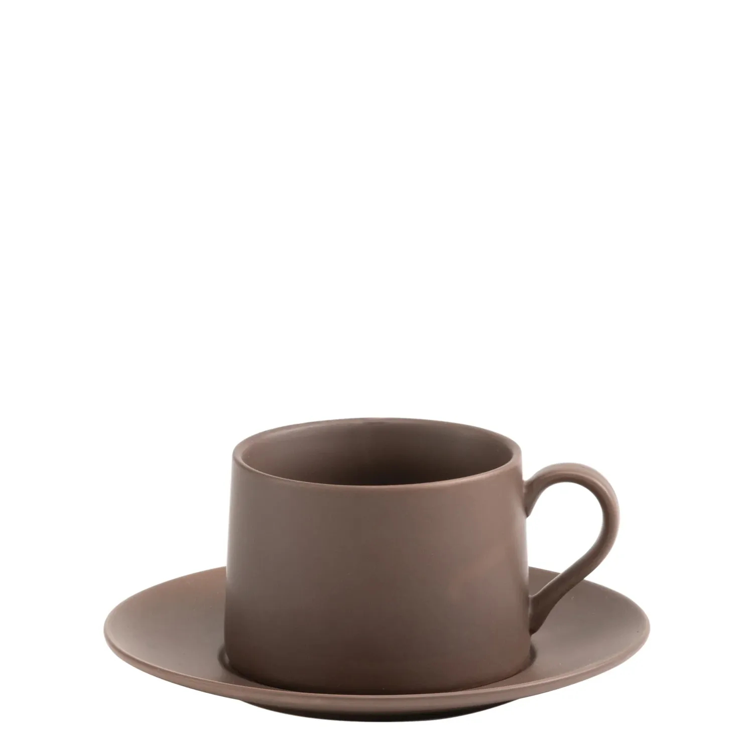 Tea Cup and Saucer 43.5 cl Levante Brown - Zafferano