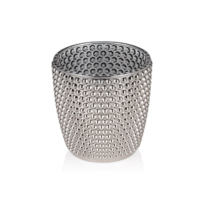 Tirolix - Portacandela 9 cm Metallico Nubs