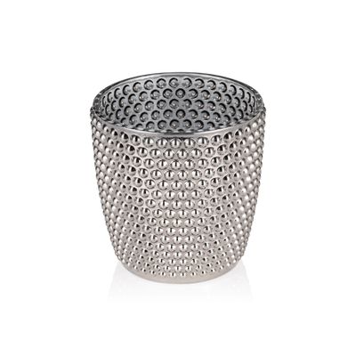 Tirolix - Portacandela 9 cm Metallico Nubs