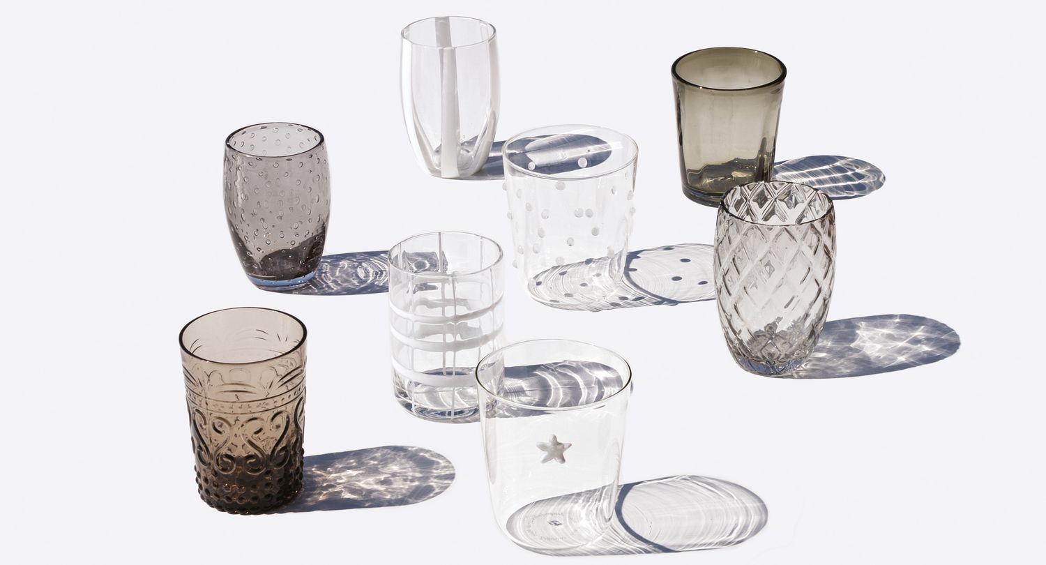 Tumbler 6 pezzi Melting Pot Trasparente e Grigio - Zafferano