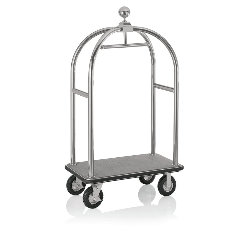 Tirolix - Carrello portabagagli 112 x 60 x 190 cm Argento Drift