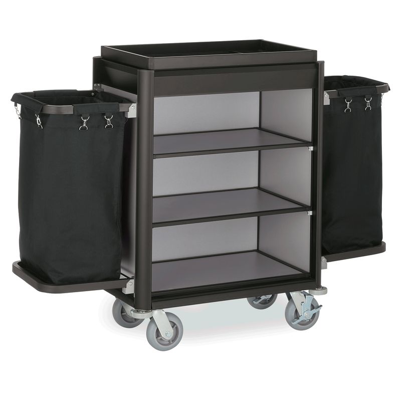 Tirolix - Carrello da servizio 155 x 55 x 116 cm Nero Isabella