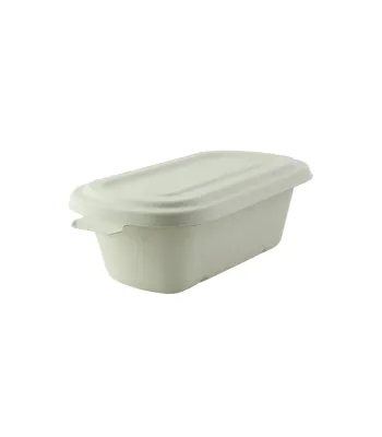 Firstpack - Rechteckige Salatschale aus Zuckerrohr 23x13,5x7,7 cm