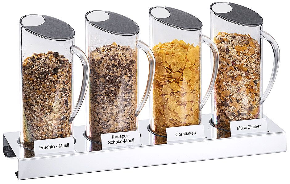 Stand di 4 brocche per cereali 52,5 x 14 cm - Contacto