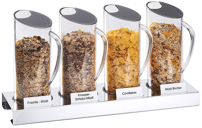 Stand di 4 brocche per cereali 52,5 x 14 cm - Contacto