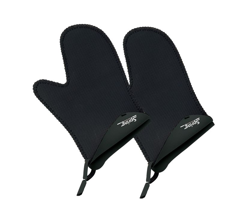 Spring - Guanto da cucina corto nero 23 x 15 cm Spring Grips