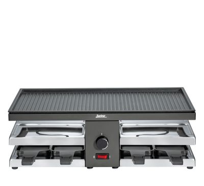 Spring - Raclette con piastra in alluminio nera 47 x 24 cm Raclette8 Fun